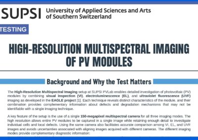 High-Resolution Multispectral Imaging of PV Modules